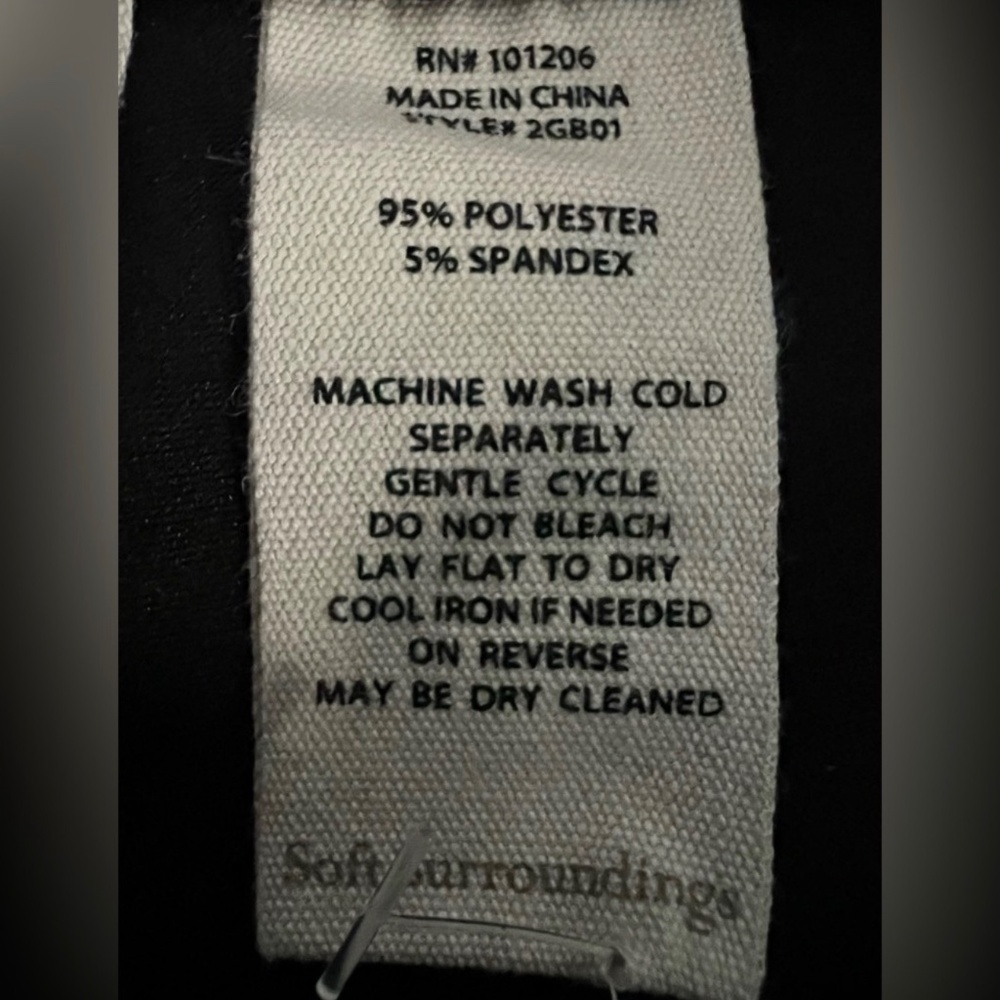 Soft‎ Surroundings Neutral Cozy Faux Suede Pull-On Minimalist Black Leggings S - Picture 9 of 10